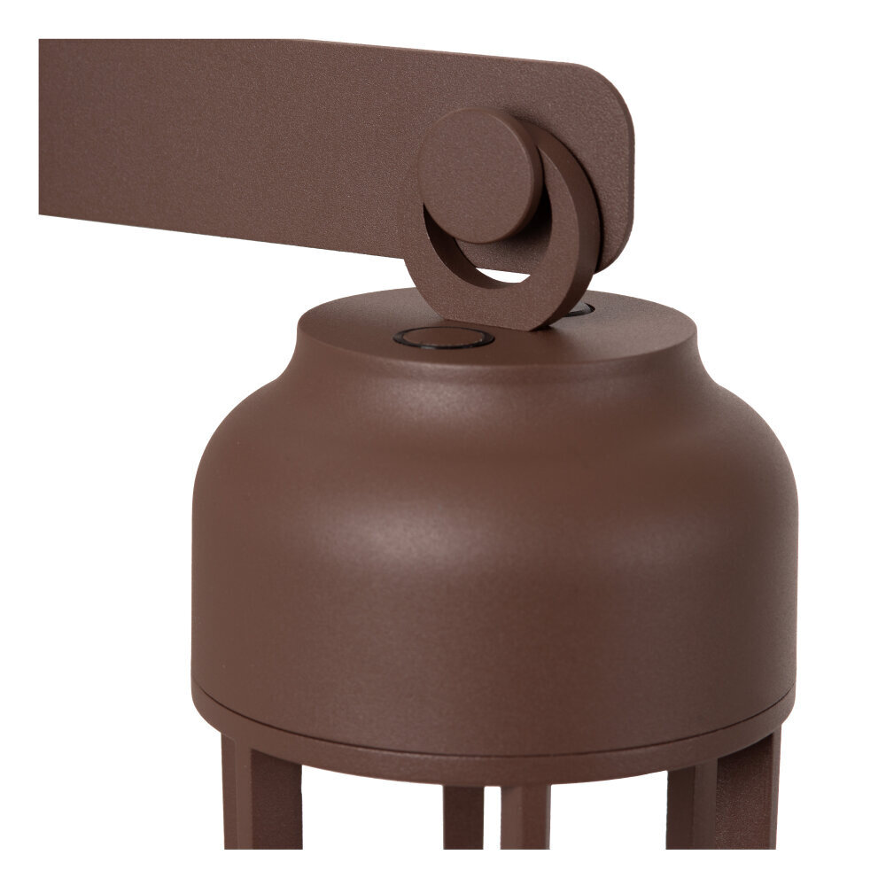 Lucide WELLS - Oplaadbare Wandlamp Binnen/Buiten - Accu/Batterij - Ø 10 cm - LED Dimb. - CCT - 1x5W 2700K/4000K - IP54 - Roest bruin | Essential
