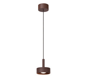 Lucide LENZ - Hanglamp Binnen/Buiten - Ø 11 cm - LED - 1x8W 2700K - IP54 - Roest bruin | Essential Lucide LENZ - Hanglamp Binnen/Buiten - Ø 11 cm - LED - 1x8W 2700K - IP54 - Roest bruin | Essential