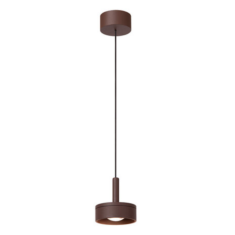 Lucide LENZ - Hanglamp Binnen/Buiten - Ø 11 cm - LED - 1x8W 2700K - IP54 - Roest bruin | Essential