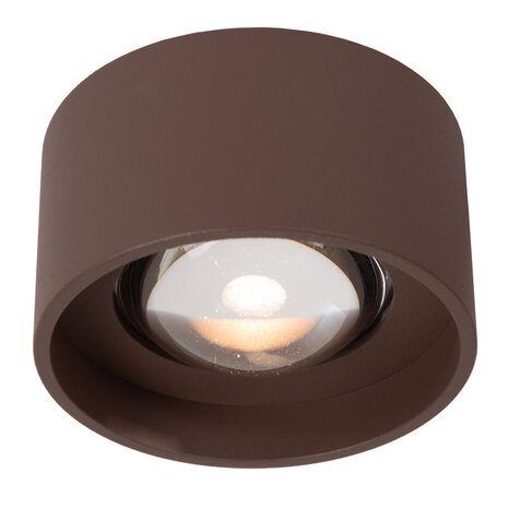 Lucide LENZ - Plafondspot Binnen/Buiten - Ø 11 cm - LED - 1x8W 2700K - IP54 - Roest bruin | Essential Lucide LENZ - Plafondspot Binnen/Buiten - Ø 11 cm - LED - 1x8W 2700K - IP54 - Roest bruin | Essential