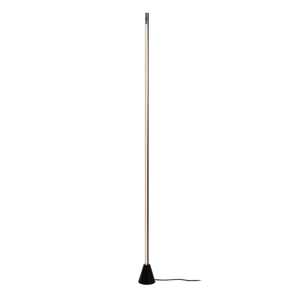 Lucide EQUINOX - Vloerlamp - LED Dimb. - CCT - 1x26W 2700K/4000K - Handbewegingssensor - Grijs ijzer - Vibes