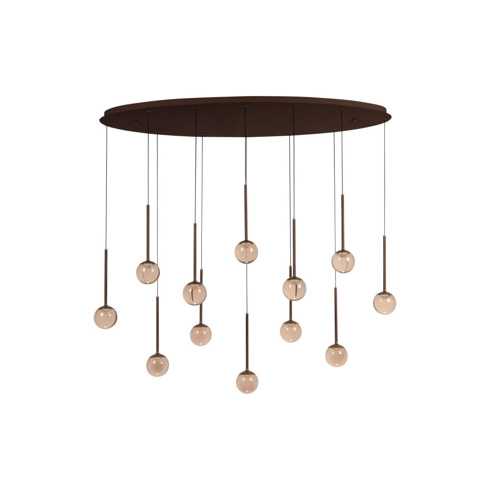 Lucide CALINA - Hanglamp - LED Dimb. - CCT - 12x7W 2200K/3300K - Koffie | Premium Lucide CALINA - Hanglamp - LED Dimb. - CCT - 12x7W 2200K/3300K - Koffie | Premium