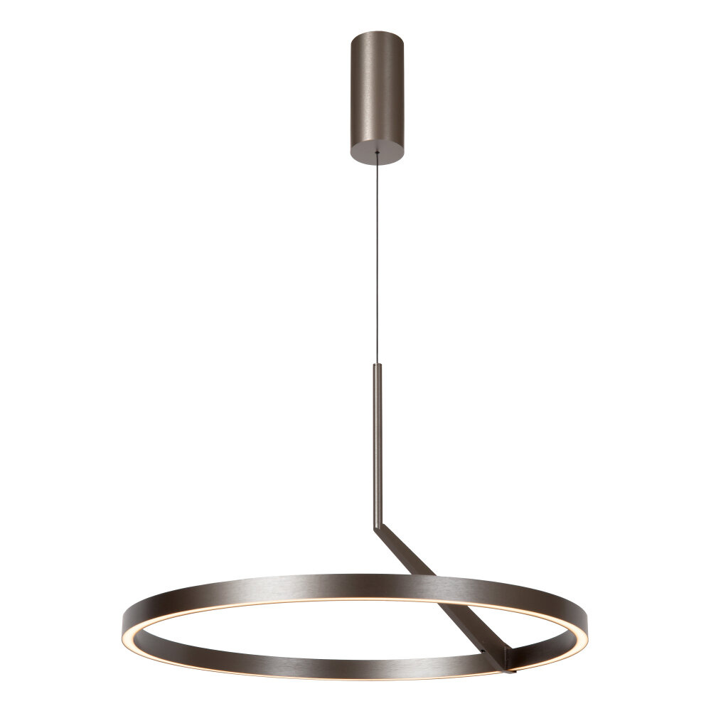 Lucide APPLAUSE - Hanglamp - Ø 60 cm - LED Dimb. - CCT - 1x32W 2700K/4000K - Handbewegingssensor - Grijs ijzer | Premium