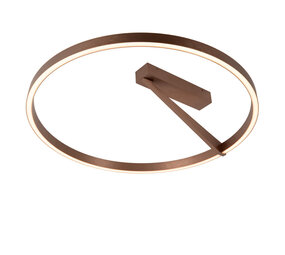 Lucide APPLAUSE - Plafonnière - Ø 60 cm - LED Dimb. - CCT - 1x40W 2200K/4000K - Koffie | Premium