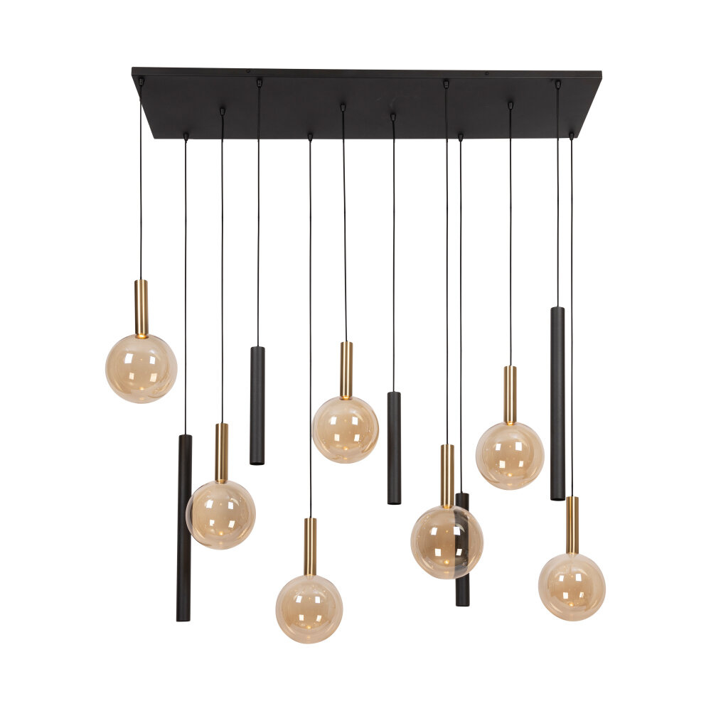 Lucide JOSIANE - Hanglamp - 7xG9 ,5xGU10M- Zwart