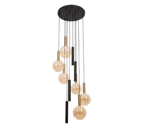 Lucide JOSIANE - Hanglamp - Ø 55 cm - 6xG9 - Zwart | Vibes Lucide JOSIANE - Hanglamp - Ø 55 cm - 6xG9 - Zwart | Vibes