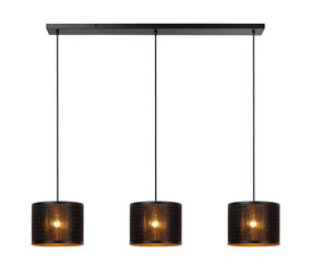 Lucide TAGALOG - Hanglamp - Ø 40 cm - 3xE27 - Zwart | Essential
