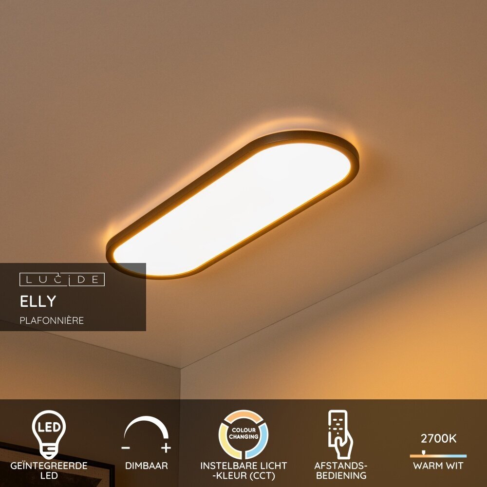 Lucide ELLY - Plafonnière - LED Dimb. - CCT - 1x24W 2700K/4000K - Opaal | Essential