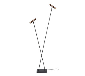 Lucide DUARTE - Vloerlamp - 2xG9 - Koffie | Vibes