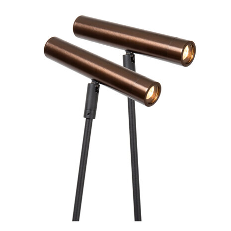 Lucide DUARTE - Vloerlamp - 2xG9 - Koffie | Vibes