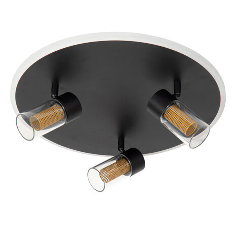 Lucide EVERINA - Plafonnière - Ø 40 cm - LED Dimb. - CCT - 2200K/6500K - Zwart | Essential