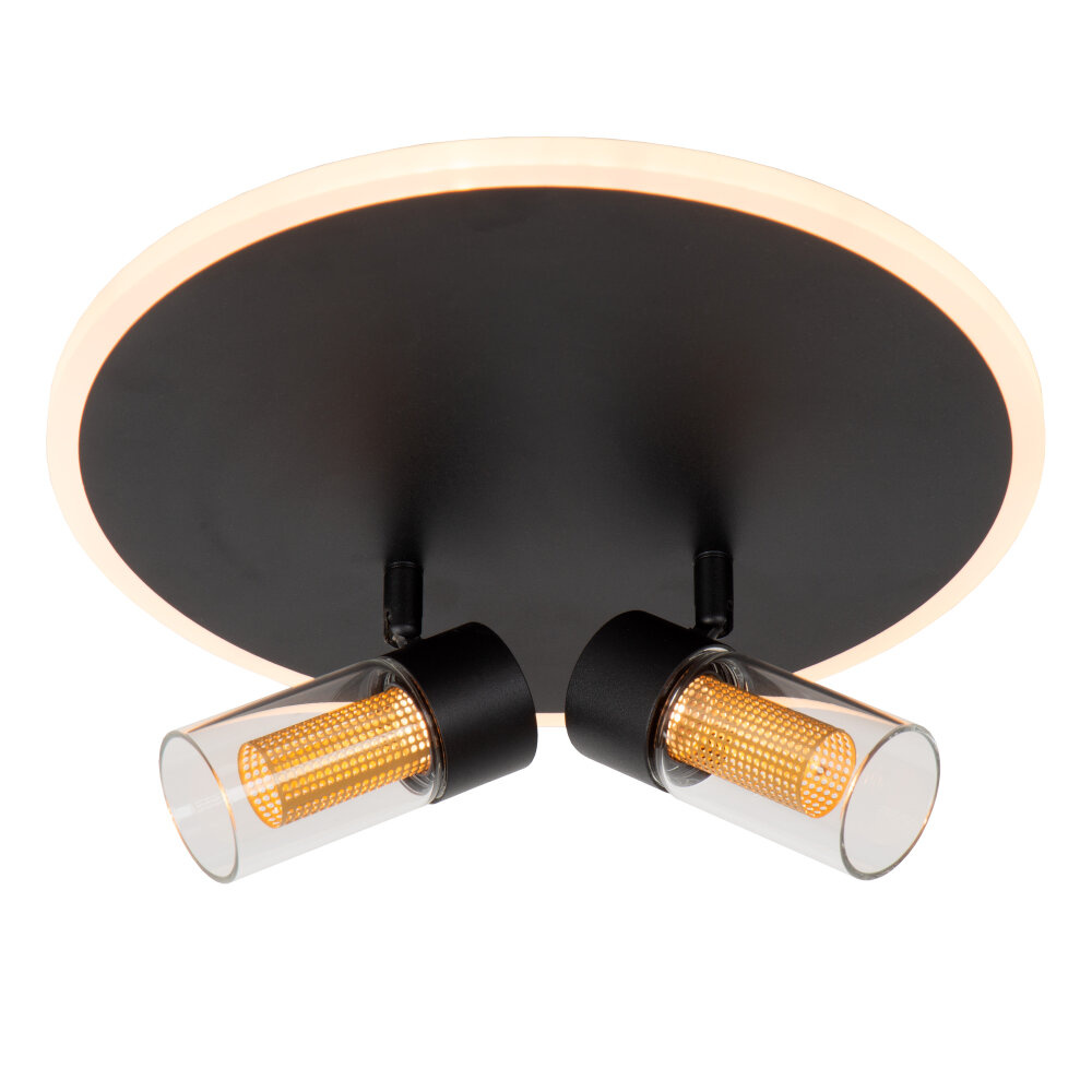 Lucide EVERINA - Plafonnière - Ø 30 cm - LED Dimb. - CCT - 2200K/6500K - Zwart | Essential