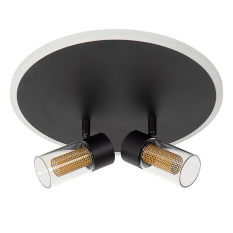 Lucide EVERINA - Plafonnière - Ø 30 cm - LED Dimb. - CCT - 2200K/6500K - Zwart | Essential