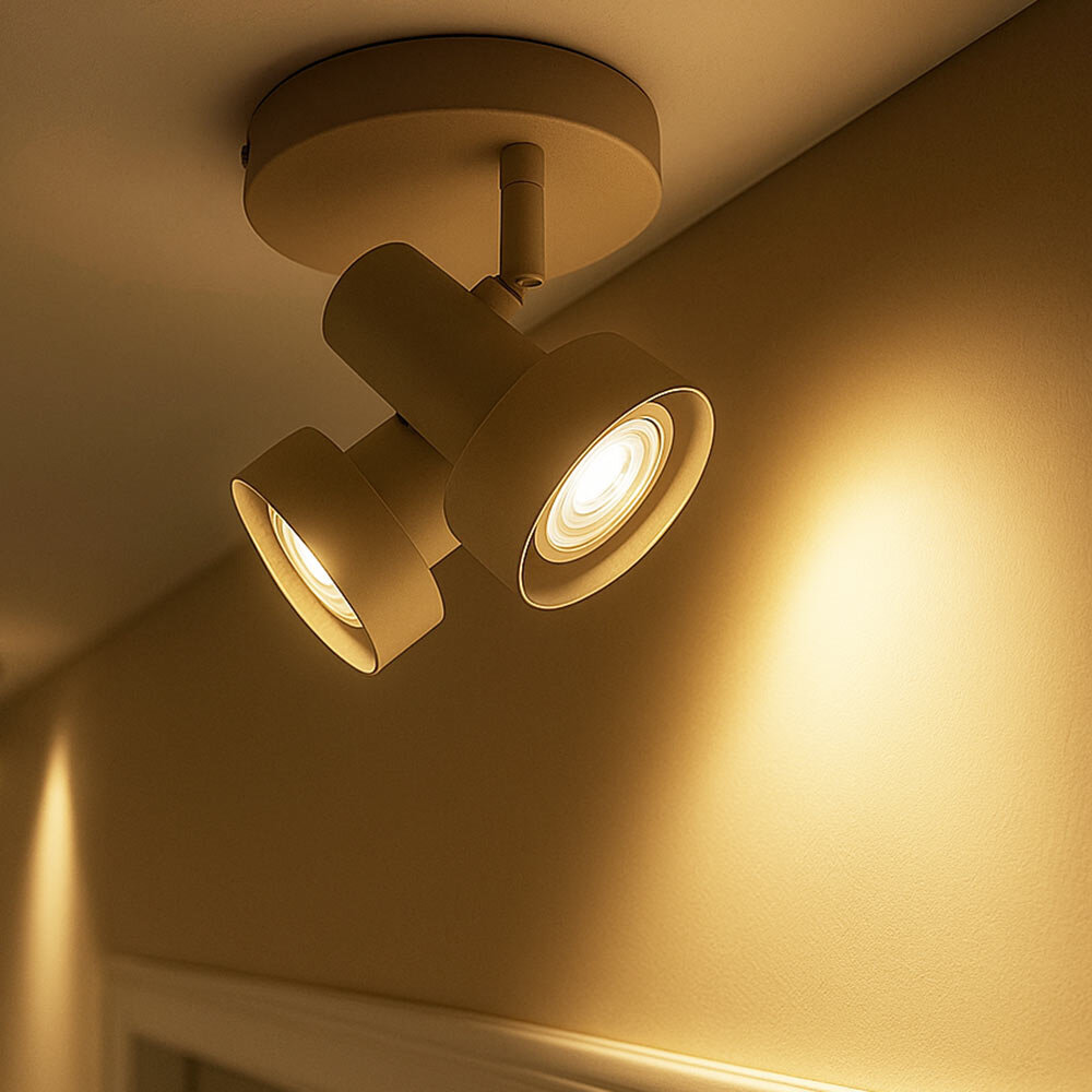 Freelight Spot Lunata 2 lichts Ø 15 cm beige Freelight Spot Lunata 2 lichts Ø 15 cm beige