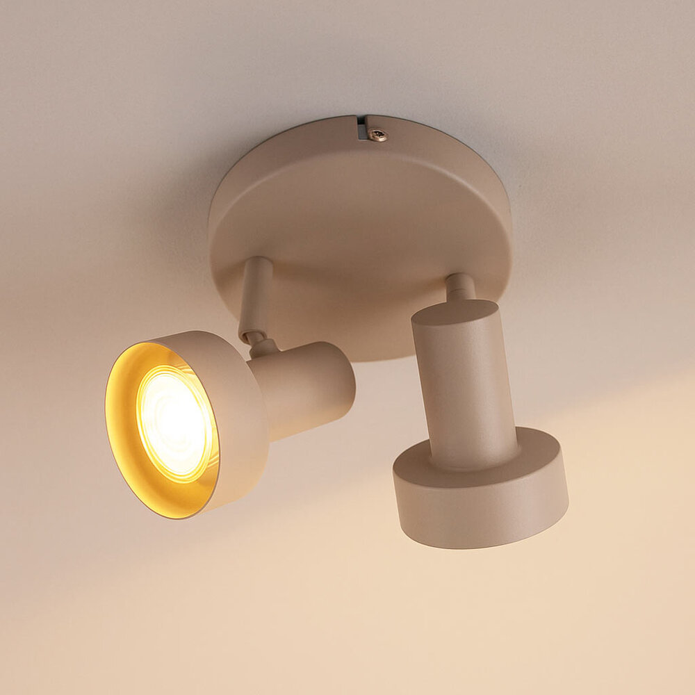 Freelight Spot Lunata 2 lichts Ø 15 cm beige Freelight Spot Lunata 2 lichts Ø 15 cm beige