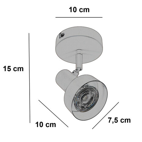 Freelight Spot Lunata 1 lichts Ø 10 cm beige