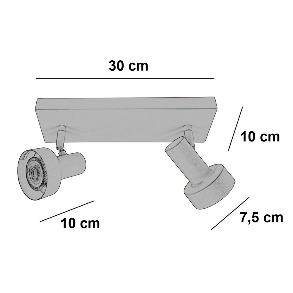 Freelight Spot Lunata 2 lichts L 30 cm beige Freelight Spot Lunata 2 lichts L 30 cm beige