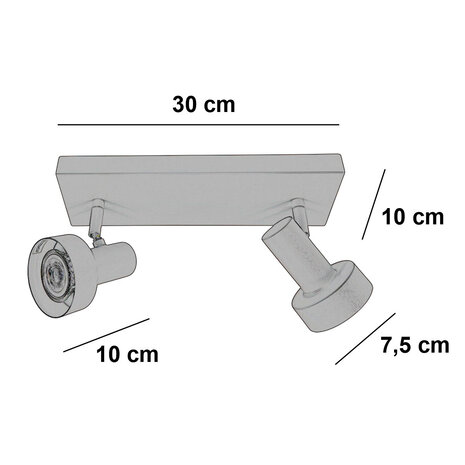 Freelight Spot Lunata 2 lichts L 30 cm beige Freelight Spot Lunata 2 lichts L 30 cm beige