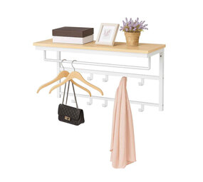 Ylumen Kapstok Wesly B 80 cm H 42 cm hout wit