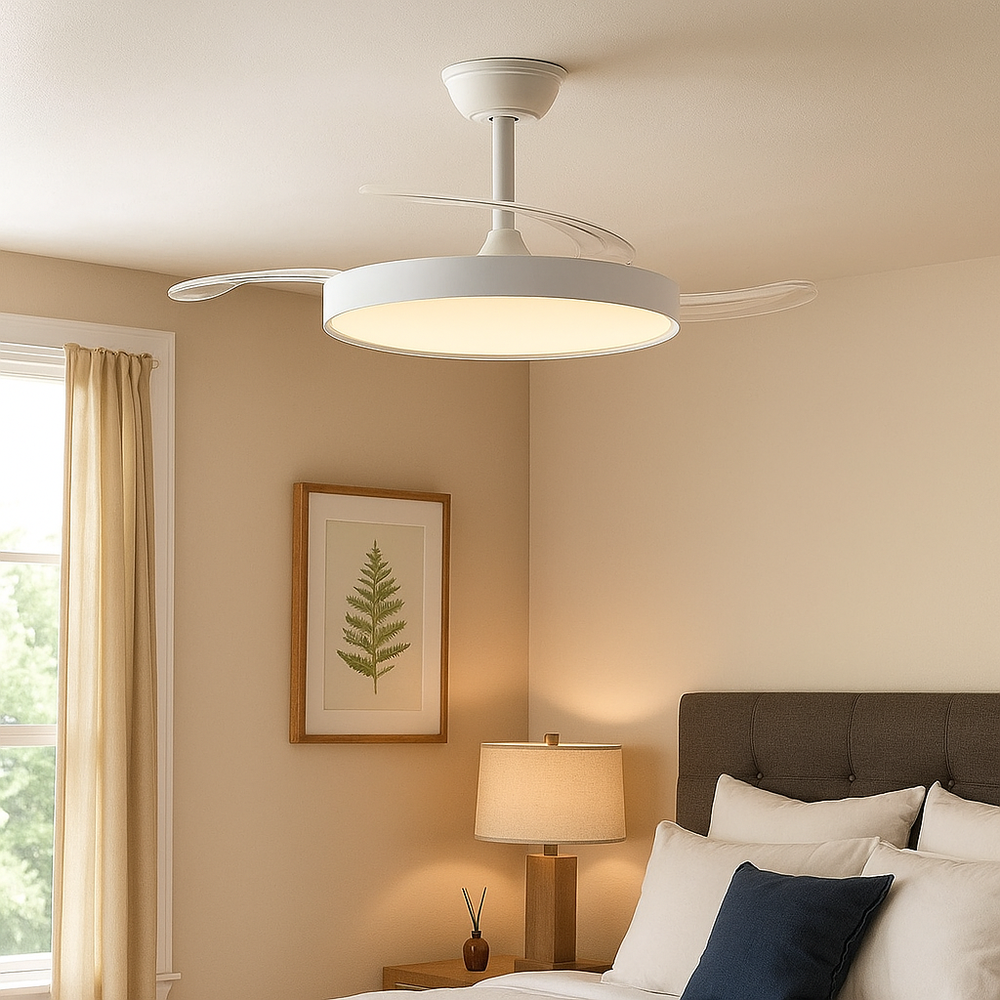 CristalRecord Plafondventilator Polaris Ø 106 cm wit CristalRecord Plafondventilator Polaris Ø 106 cm wit