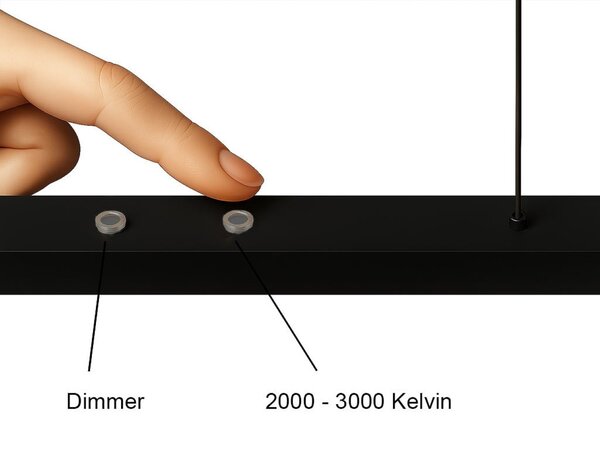 Freelight Hanglamp Traiano L 140 cm zwart