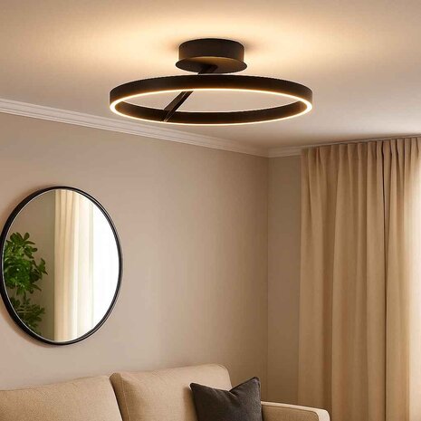 Freelight Plafondlamp Pilota  Ø 55 cm zwart Freelight Plafondlamp Pilota  Ø 55 cm zwart