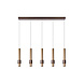 Lucide MARGARY - 2e kans Hanglamp - LED Dimb. - 5x4,2W 2700K - Koffie Lucide MARGARY - 2e kans Hanglamp - LED Dimb. - 5x4,2W 2700K - Koffie
