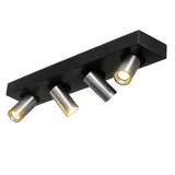 Highlight Spot Eliano 4 lichts L 48 cm zwart mat chroom
