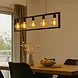 Freelight Hanglamp Distesa 5 lichts L 120 cm zwart Freelight Hanglamp Distesa 5 lichts L 120 cm zwart
