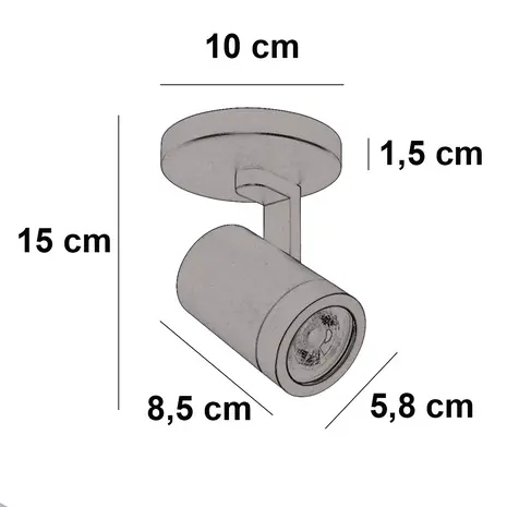 Highlight Spot HALO 1 lichts zwart Highlight Spot HALO 1 lichts zwart