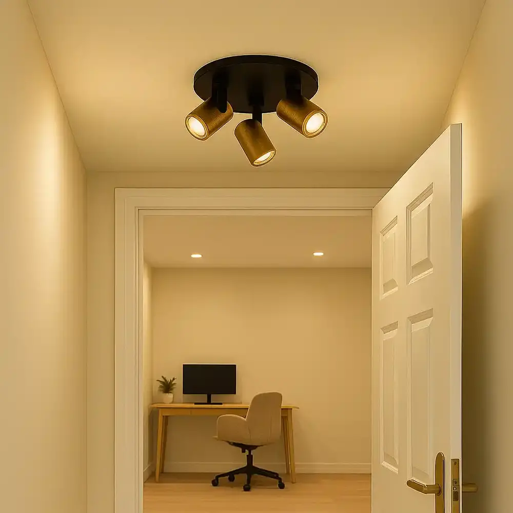 Highlight Spot HALO 3 lichts rond brons zwart Highlight Spot HALO 3 lichts rond brons zwart