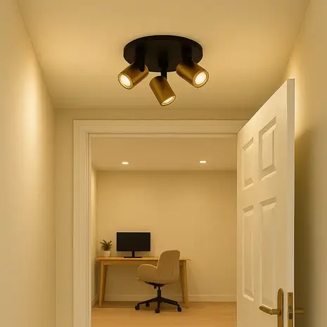 Highlight Spot HALO 3 lichts rond brons zwart Highlight Spot HALO 3 lichts rond brons zwart