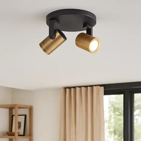 Highlight Spot HALO 2 lichts rond brons zwart Highlight Spot HALO 2 lichts rond brons zwart