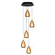 Highlight Hanglamp Tromba 5 lichts Ø 30 cm amber zwart Highlight Hanglamp Tromba 5 lichts Ø 30 cm amber zwart