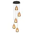 Hanglamp Tromba 5 lichts Ø 30 cm amber zwart Hanglamp Tromba 5 lichts Ø 30 cm amber zwart