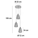 Highlight Hanglamp Tromba 3 lichts Ø 22 cm amber zwart Highlight Hanglamp Tromba 3 lichts Ø 22 cm amber zwart