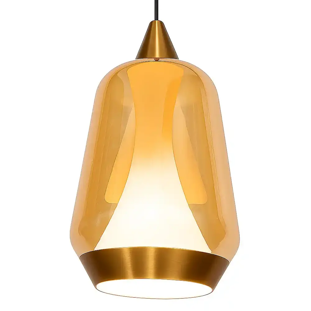 Highlight Hanglamp Tromba 3 lichts Ø 22 cm amber zwart Highlight Hanglamp Tromba 3 lichts Ø 22 cm amber zwart