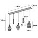 Highlight Hanglamp Marrone 5 lichts L 120 cm brons Highlight Hanglamp Marrone 5 lichts L 120 cm brons