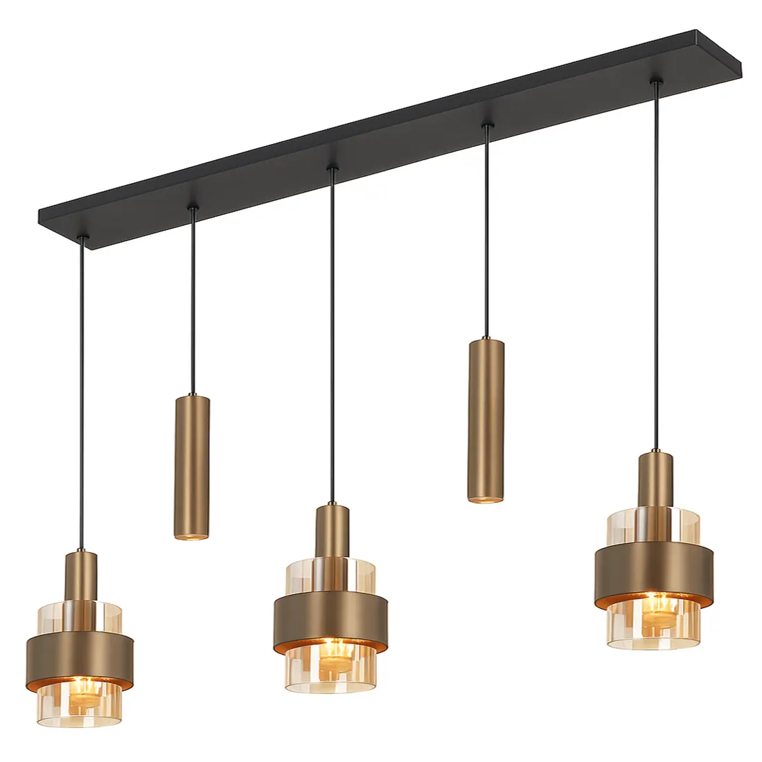 Highlight Hanglamp Marrone 5 lichts L 120 cm brons