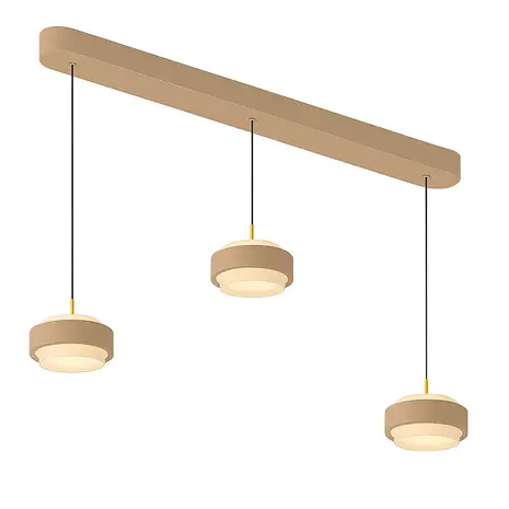 Freelight Hanglamp Puleggia 3 lichts L 90 cm comfortlift beige Freelight Hanglamp Puleggia 3 lichts L 90 cm comfortlift beige