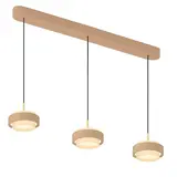 Freelight Hanglamp Puleggia 3 lichts L 90 cm comfortlift beige