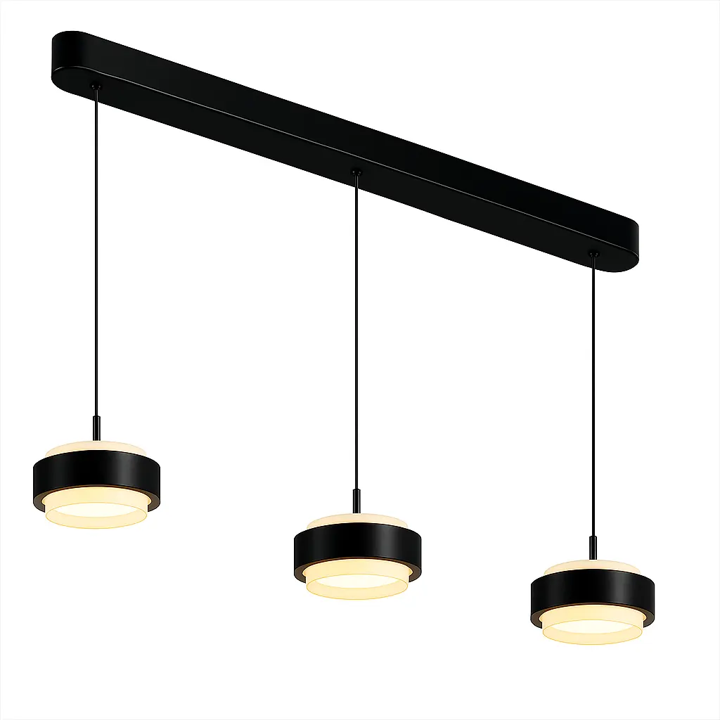 Hanglamp Puleggia 3 lichts L 90 cm comfortlift zwart Freelight