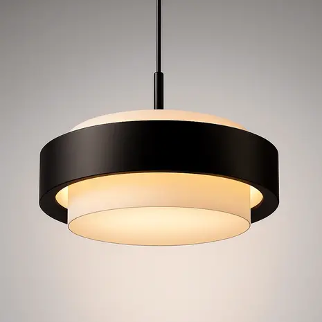 Freelight Hanglamp Puleggia 5 lichts L 120 cm comfortlift zwart Freelight Hanglamp Puleggia 5 lichts L 120 cm comfortlift zwart