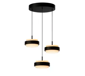 Freelight Hanglamp Puleggia 3 lichts Ø 33 cm comfortlift zwart Freelight Hanglamp Puleggia 3 lichts Ø 33 cm comfortlift zwart