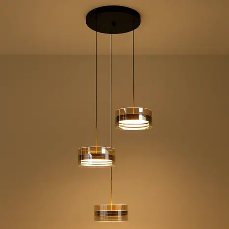 Highlight Hanglamp Enzo 3 lichts Ø 40 cm zwart Highlight Hanglamp Enzo 3 lichts Ø 40 cm zwart
