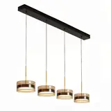 Highlight Hanglamp Enzo 4 lichts L 117 cm zwart