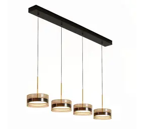 Highlight Hanglamp Enzo 4 lichts L 117 cm zwart Highlight Hanglamp Enzo 4 lichts L 117 cm zwart
