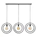 Ylumen Hanglamp Turn around 3 lichts L 130 cm mat zwart Ylumen Hanglamp Turn around 3 lichts L 130 cm mat zwart