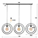 Ylumen Hanglamp Turn around 3 lichts L 130 cm mat zwart Ylumen Hanglamp Turn around 3 lichts L 130 cm mat zwart