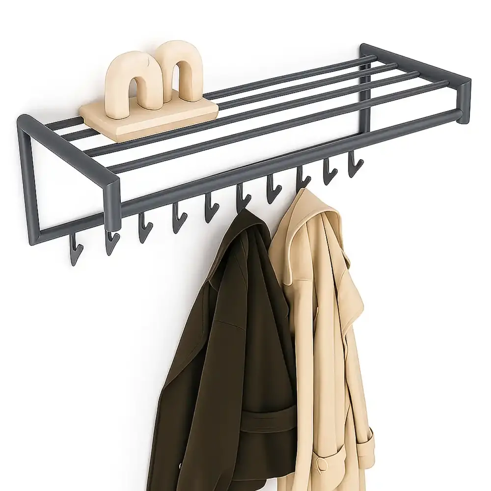 Ylumen Kapstok Alex B 100 cm H 30 cm antraciet Ylumen Kapstok Alex B 100 cm H 30 cm antraciet